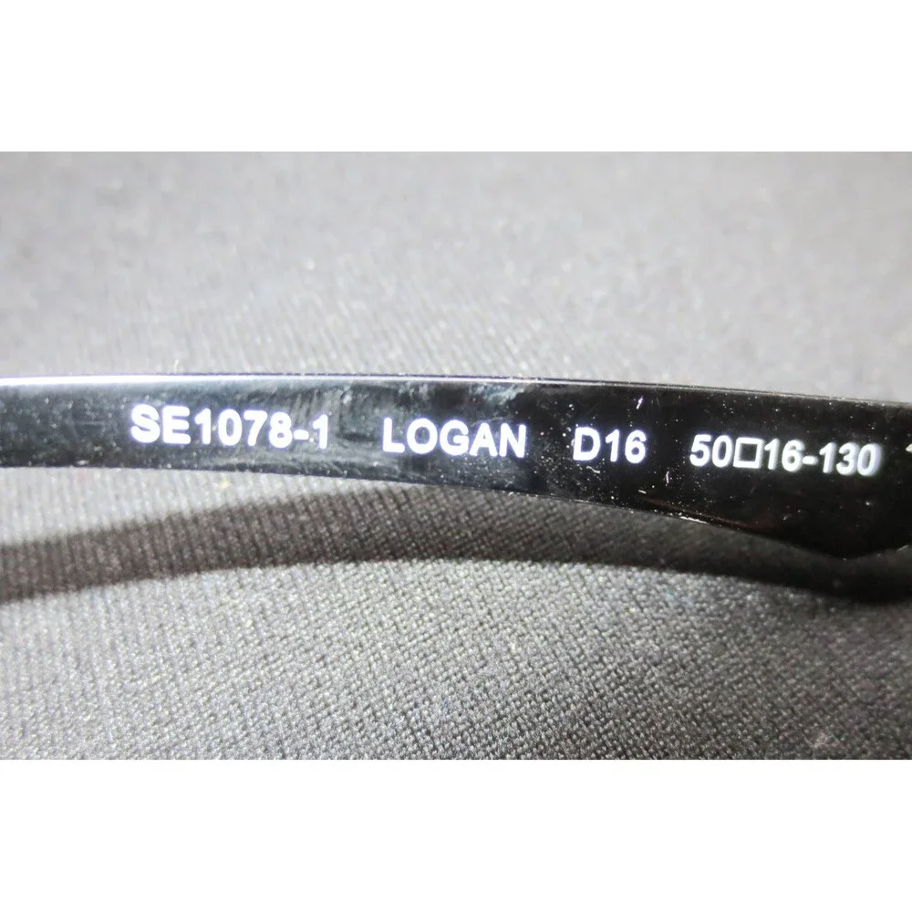 Skechers Logan SE1078-1 Rectangular Eyeglass Frames Black Orange 50-16-130 SKX